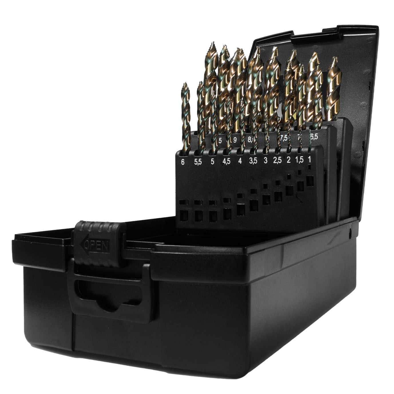HSSE-Co 5% Fast Step Drill Bit Spiralborr Set 1-13 mm (25 delar)