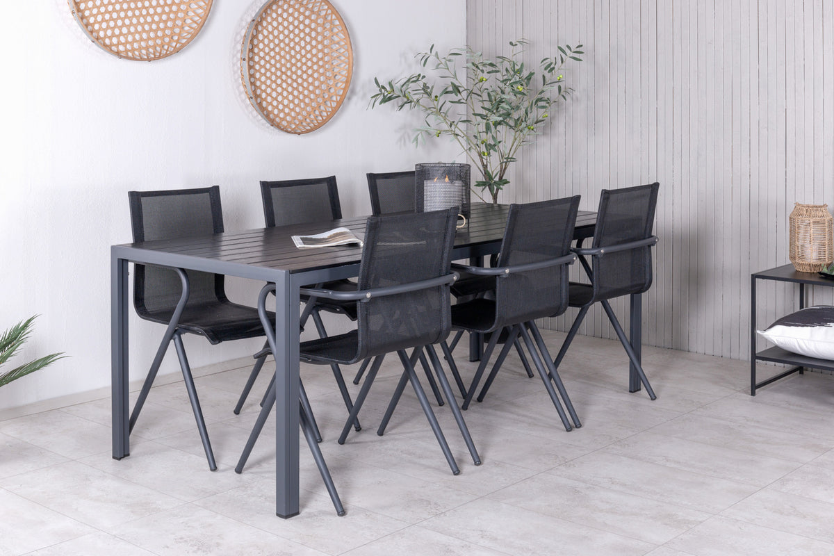 Dining chairs 6-pack Black +