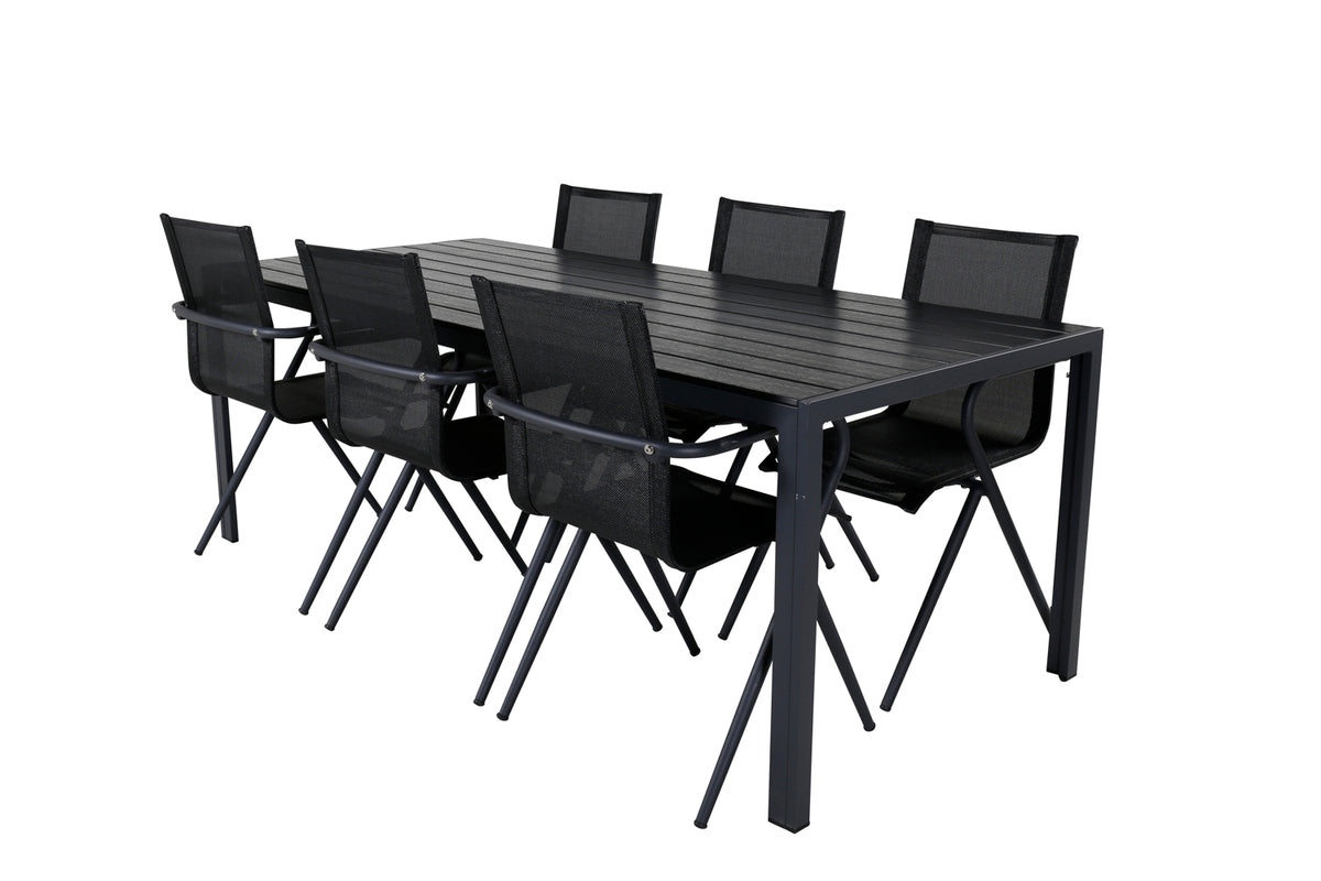 Dining chairs 6-pack Black +