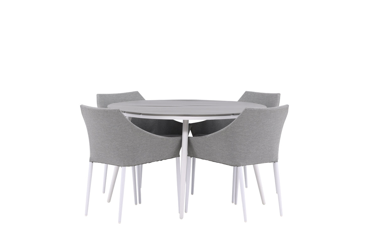 Dining Chairs 2-pack Grey + Round Dining Table ø120 Grey
