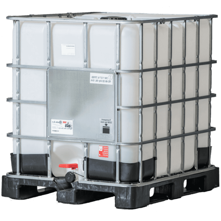 IBC-behållare tank med stålbur och pall 1000 liter