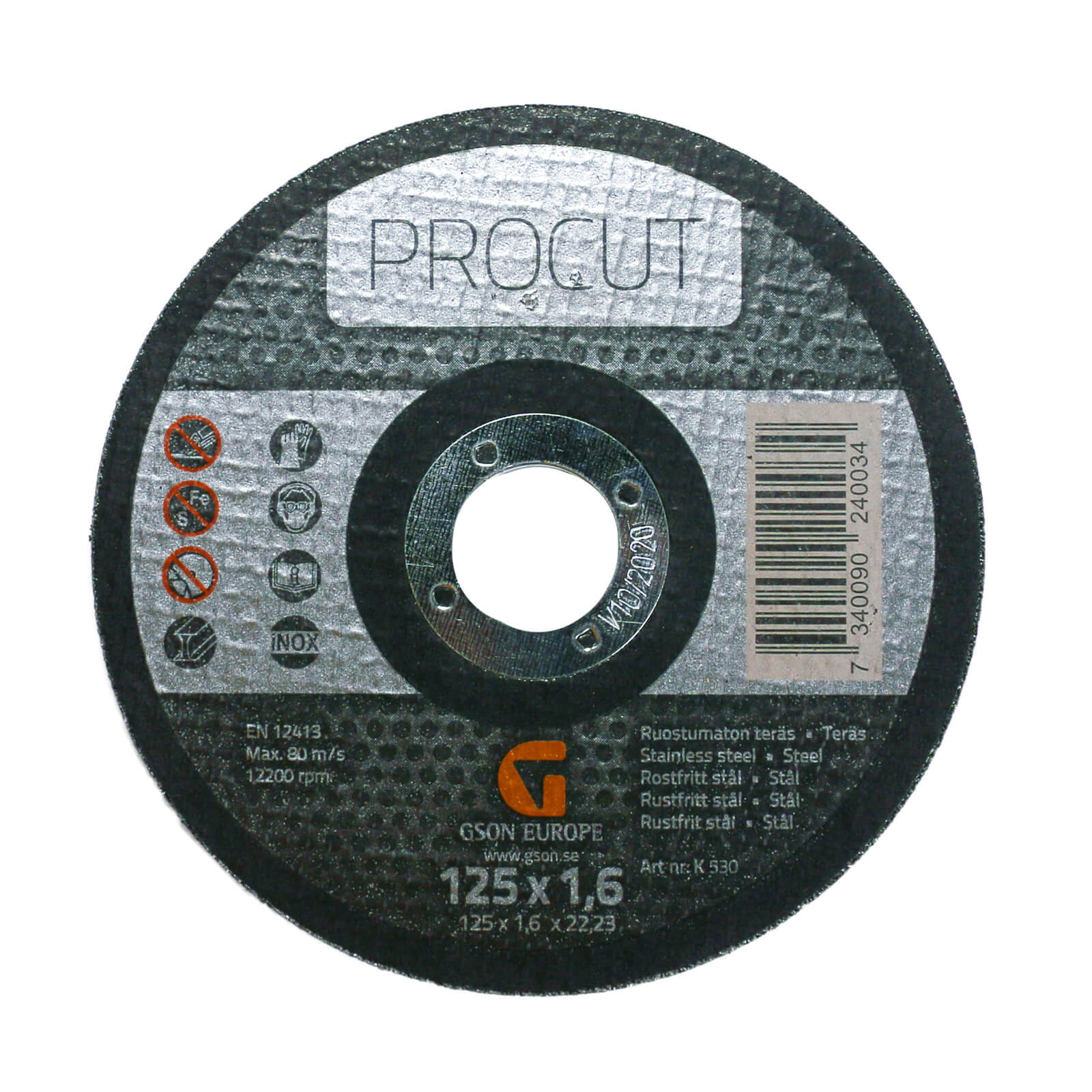 Procut Leikkuulevy 125x1,6x22,23 mm (50 kpl/pakkaus)