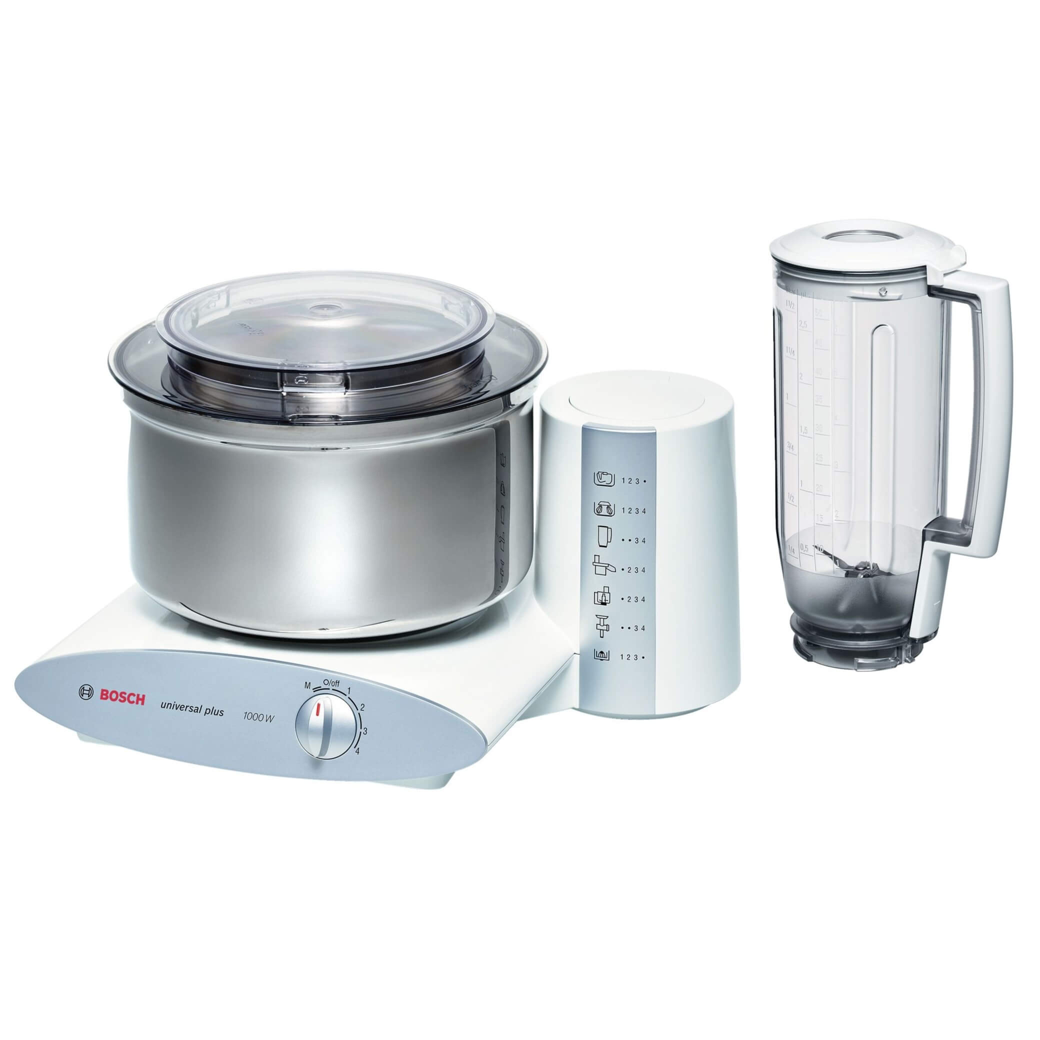 Keittiökone, MUM6, 1000 W, Valkoinen, hopea