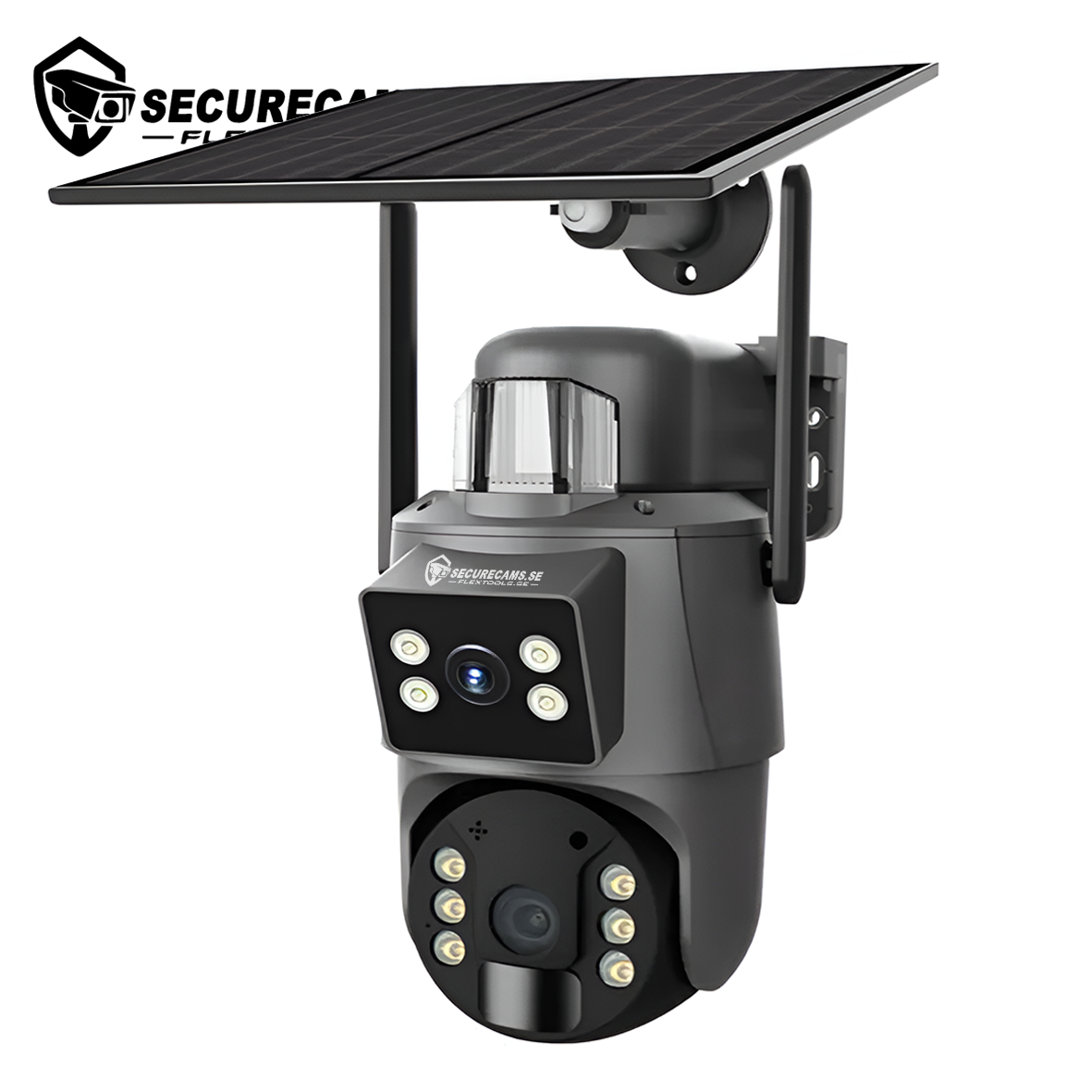 Soldriven Övervakningskamera med Dubbel Lins LS-S22 (WiFi) - Securecams