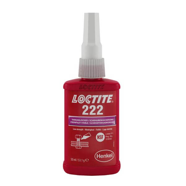 Loctite 222 Gänglåsning, 50ml 12st/fp