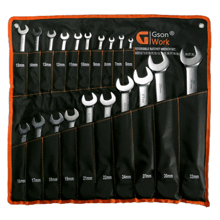 Omställbar Ringspärrnyckel Set 6-32mm 20pcs