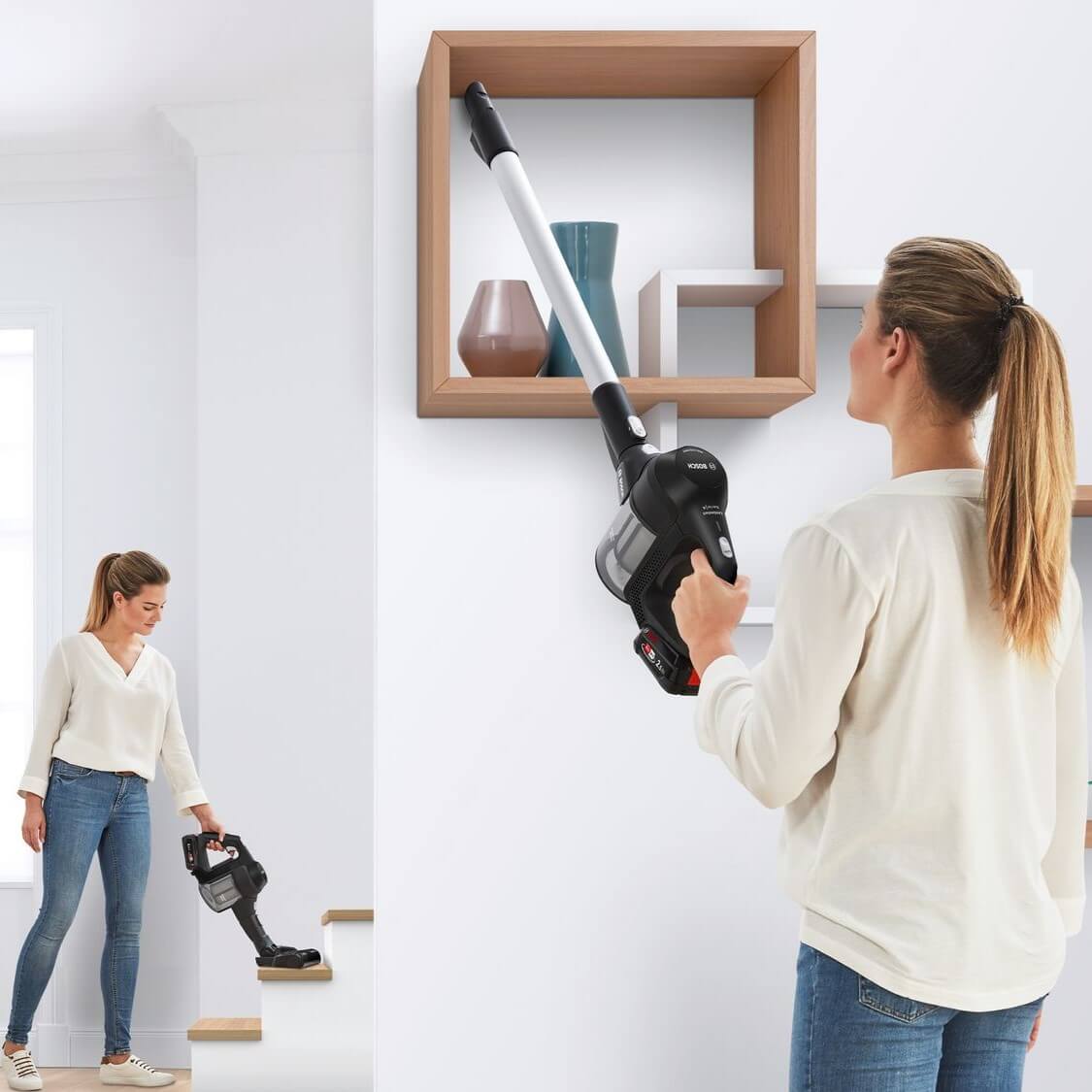 Sarja 6, johdoton pölynimuri, rajoittamaton, musta