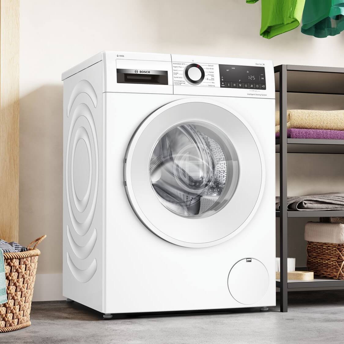 Sarja 6, Pyykinpesukone, täyttö edestä, 9 kg, 1400 rpm