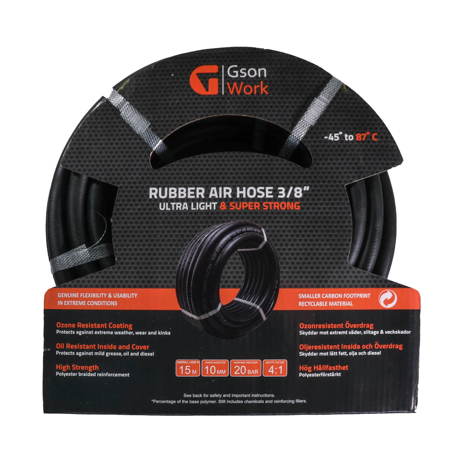 Compressed air hose 3/8" 15m