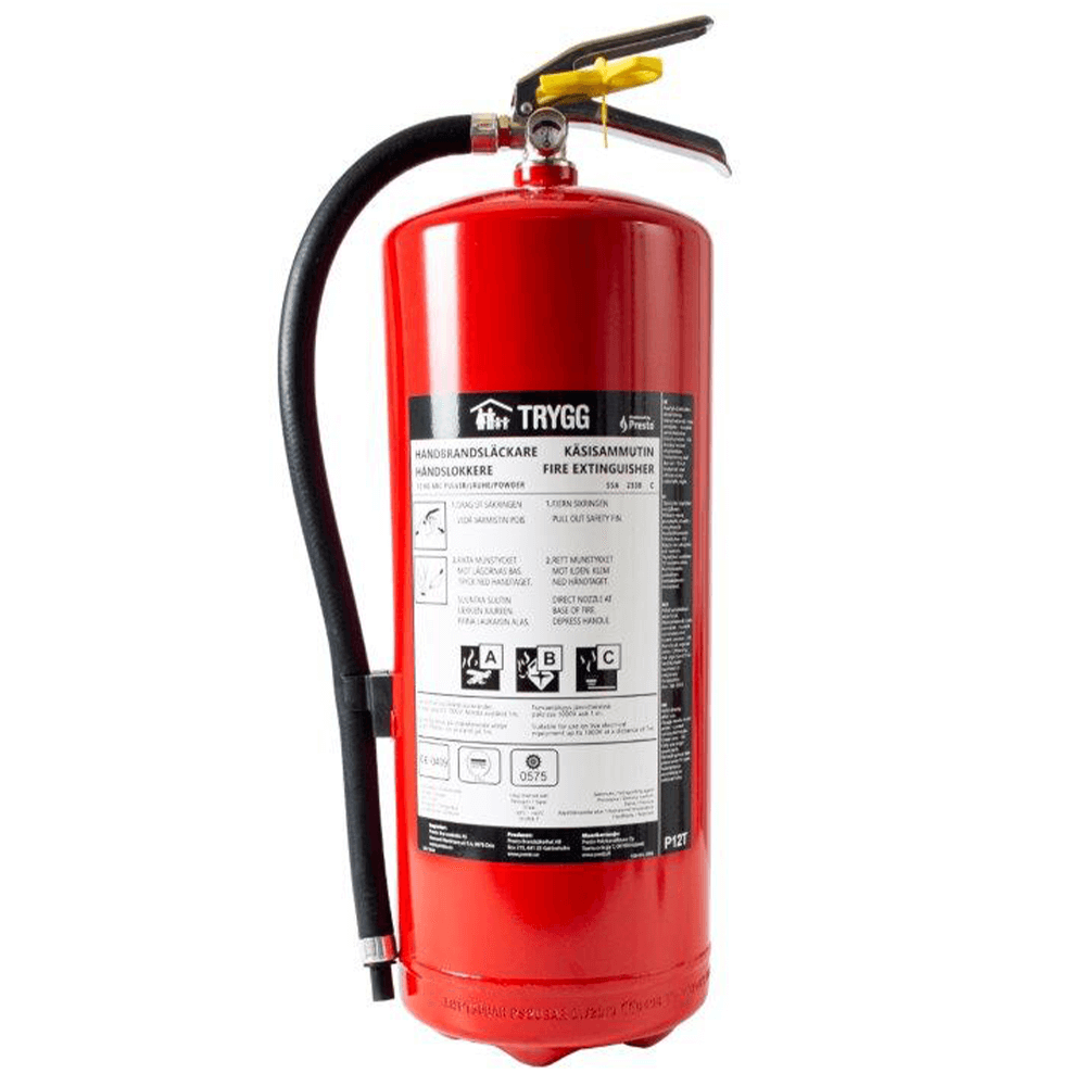 Jauhesammutin Safe P12T Ruostumaton venttiili.