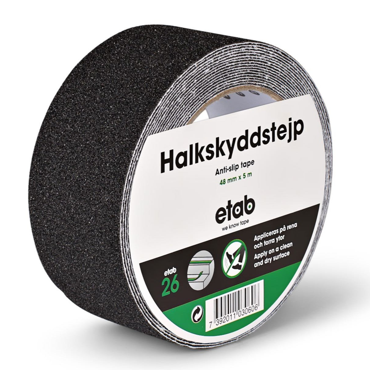 Halkskyddstejp 48mmx5m Svart 24st/fp