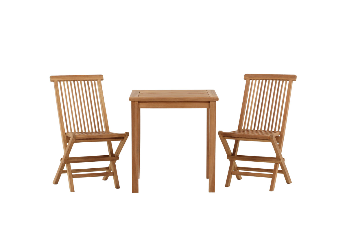 Matbord 70x70 + Matstolar 2-pack Natur