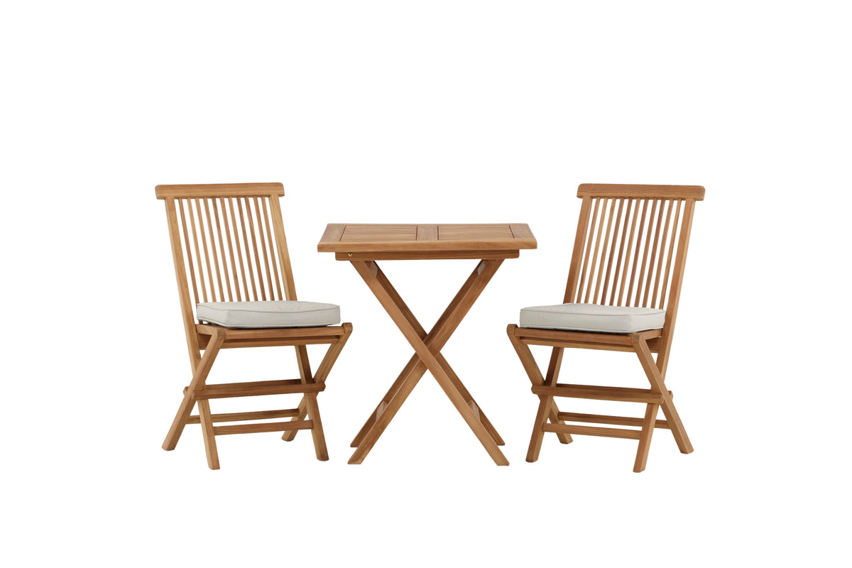 Rectangular Dining Table 70 x 70 Nature + Dining Chairs 2-pack Nature