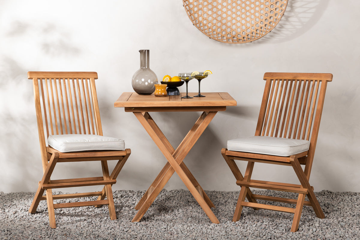 Rectangular Dining Table 70 x 70 Nature + Dining Chairs 2-pack Nature