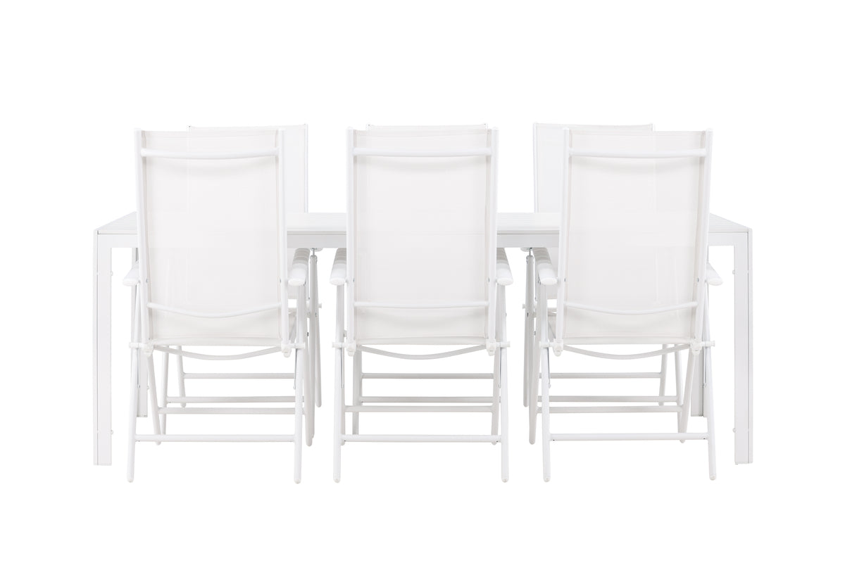 Dining Chairs 2-pack White + Rectangular Dining Table 90 x 205 White