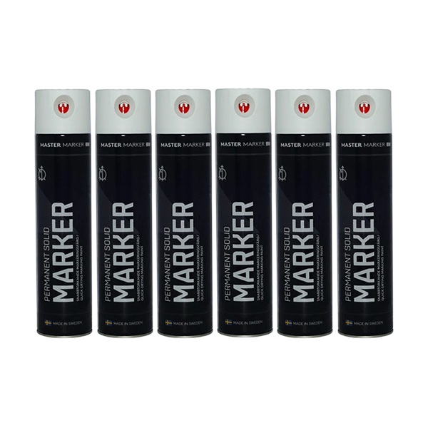 Merkin väri Pysyvä Solid White Economy Pack 6 kpl/fp