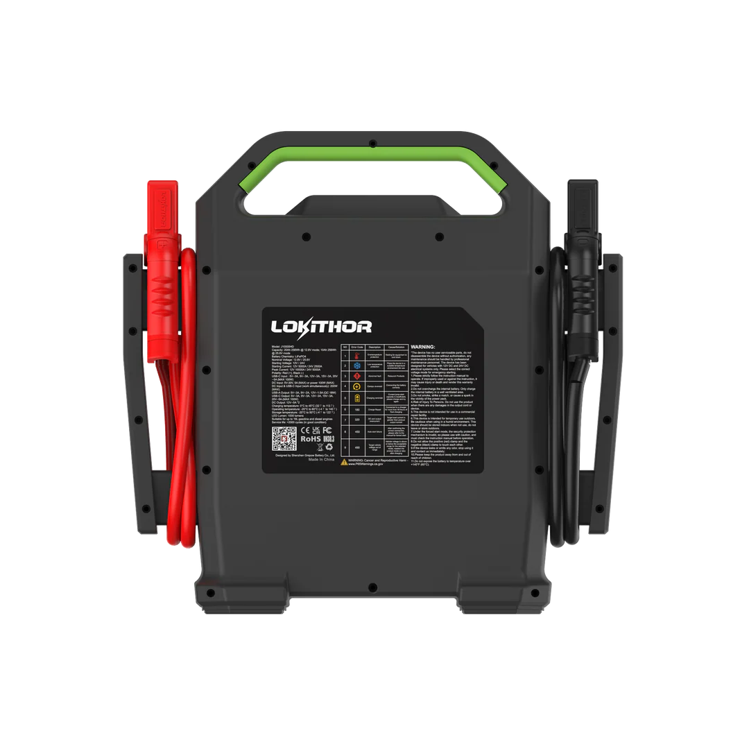 Lokithor J10000HD LiFePO₄ 12V/24V 256Wh 10000A Starthjälp