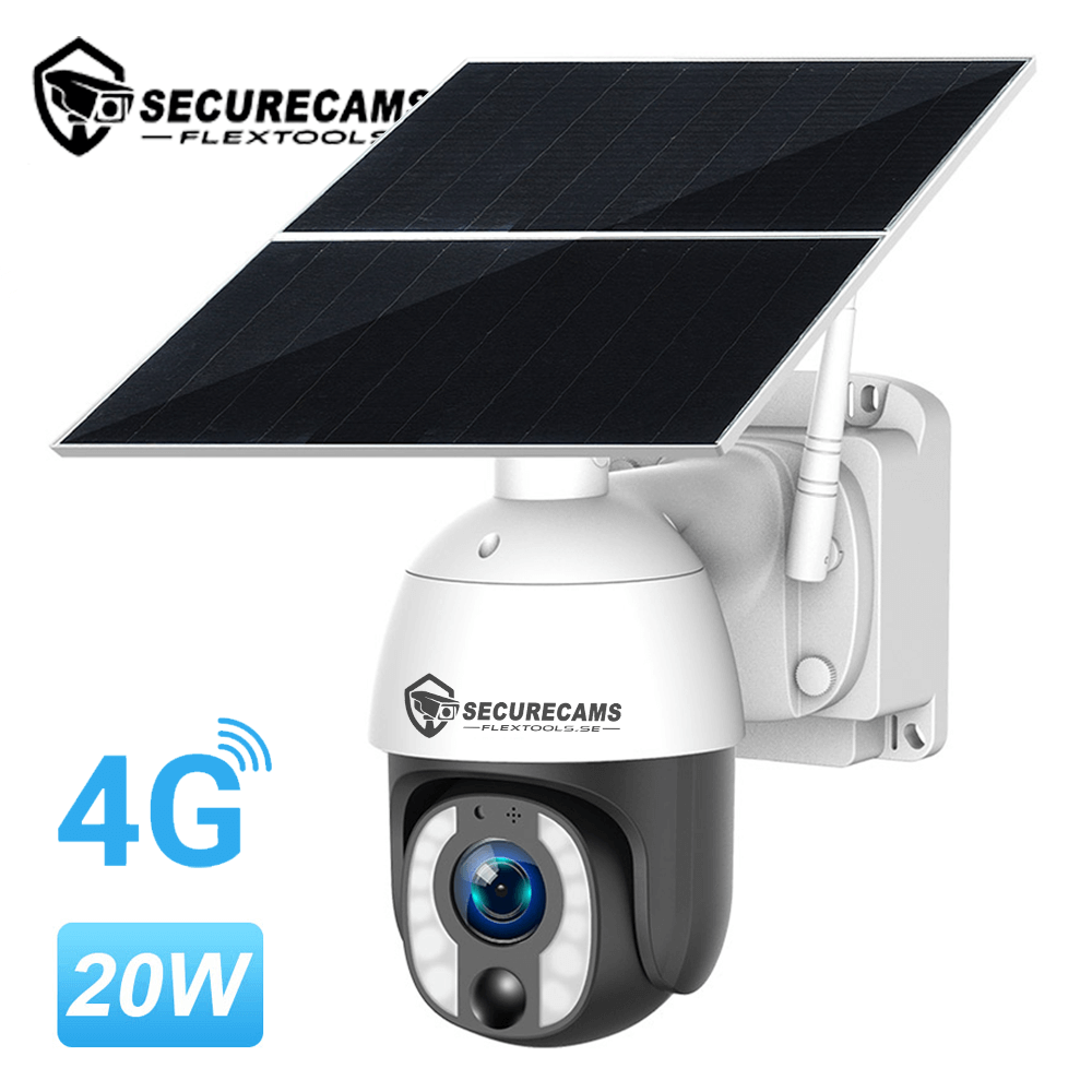 Solar Powered Surveillance Camera 20W 3MP 4G