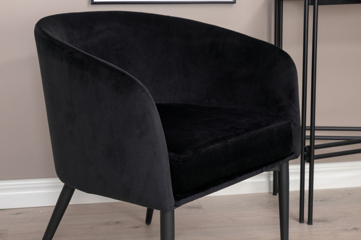Fluffy Armchair Black