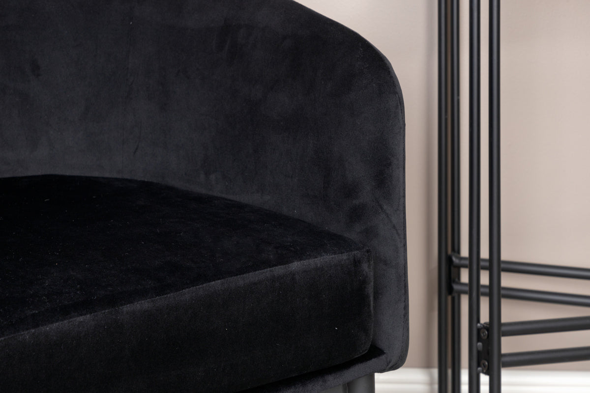 Fluffy Armchair Black