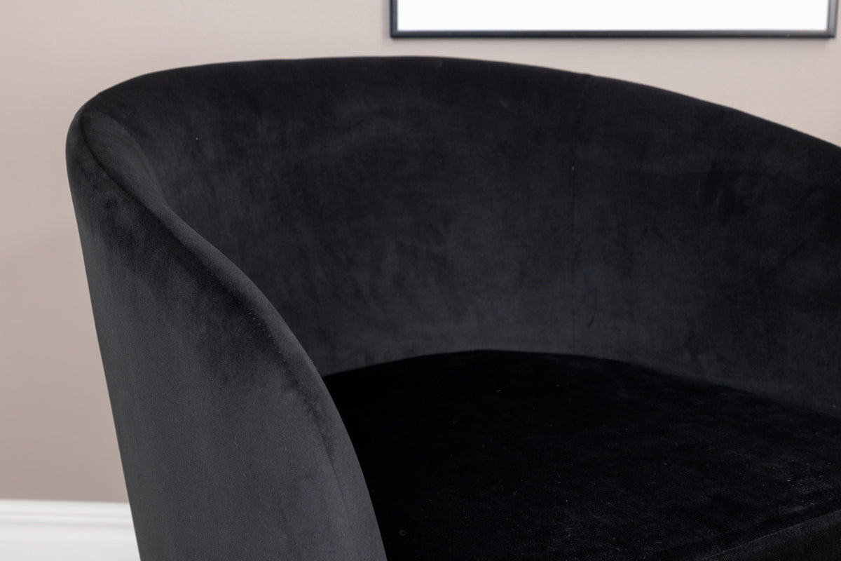 Fluffy Armchair Black