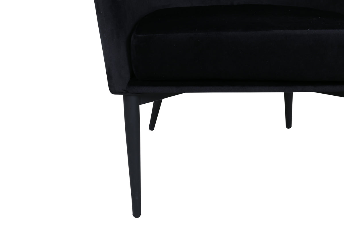 Fluffy Armchair Black
