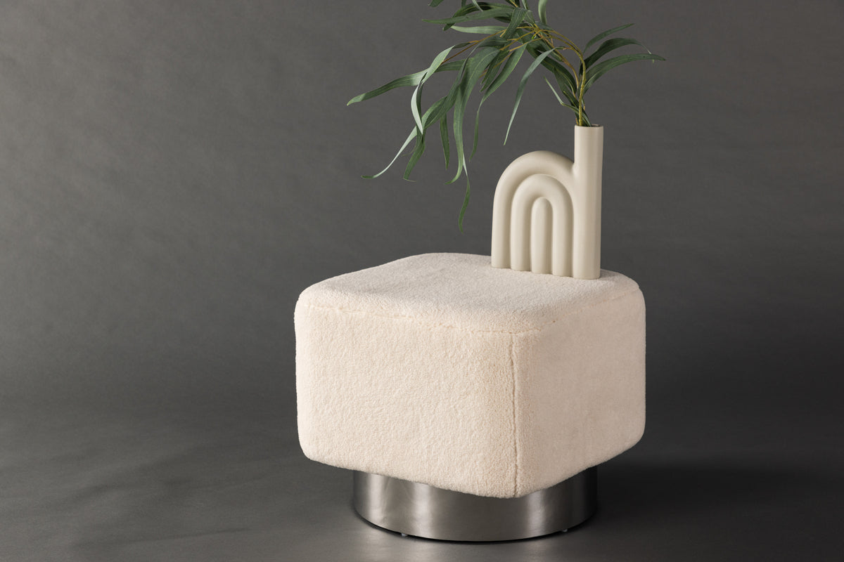 Newton Pouf 45 x 38 x 45 Offwhite
