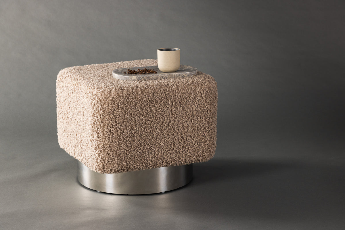 Newton Pouf 45 x 38 x 45 Brown