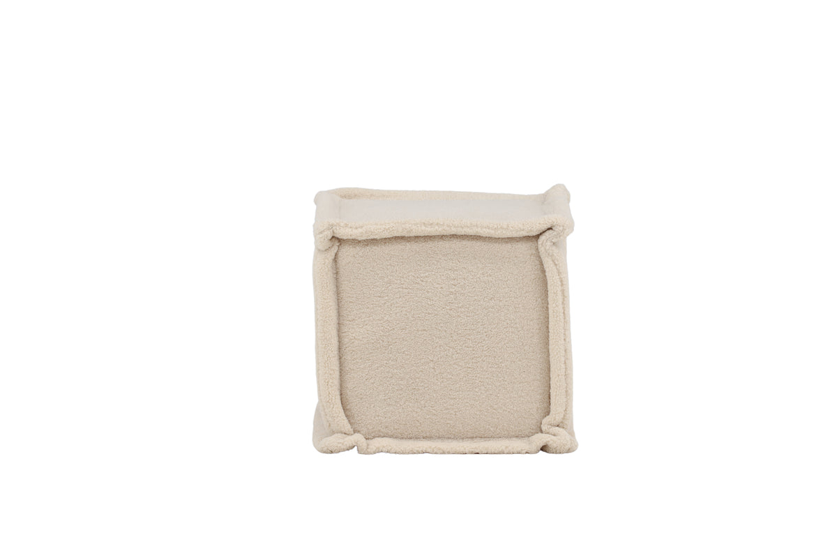 Castine Pouf 40 x 38 x 40 White