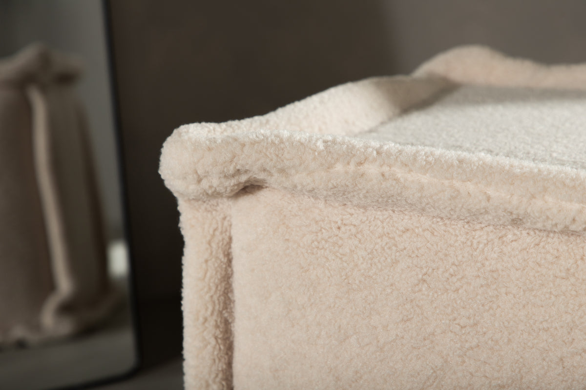 Castine Pouf 40 x 38 x 40 White