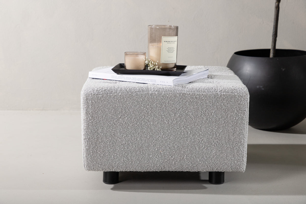 Bowie Pouf 51 x 32 x 51 Light Grey