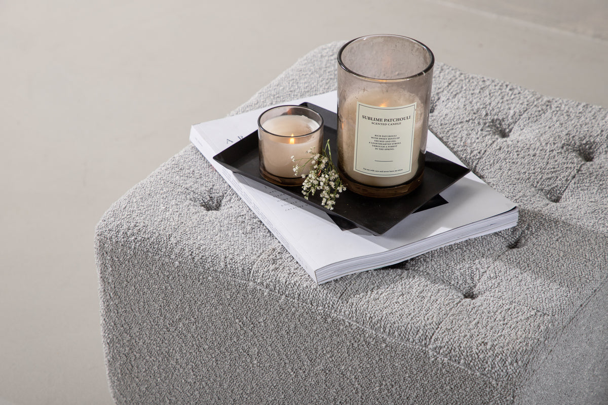 Bowie Pouf 51 x 32 x 51 Light Grey