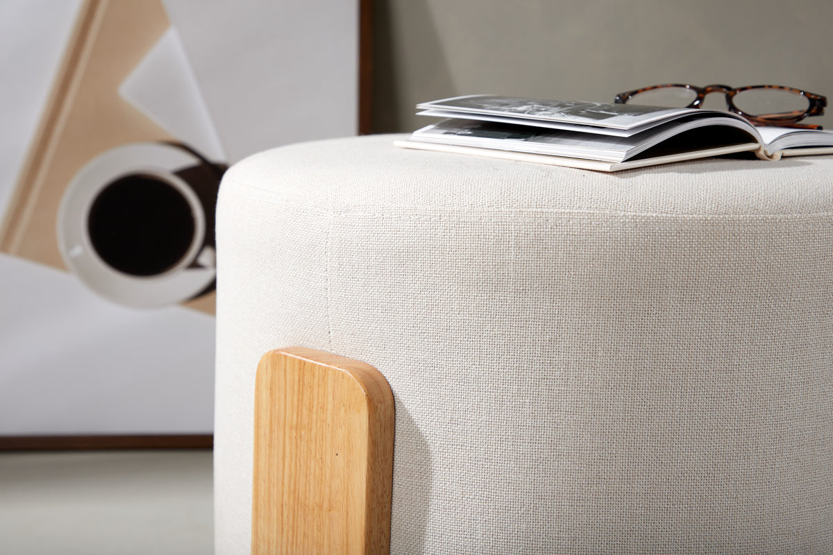 Coffey Ottoman ø50 ⌀50 White