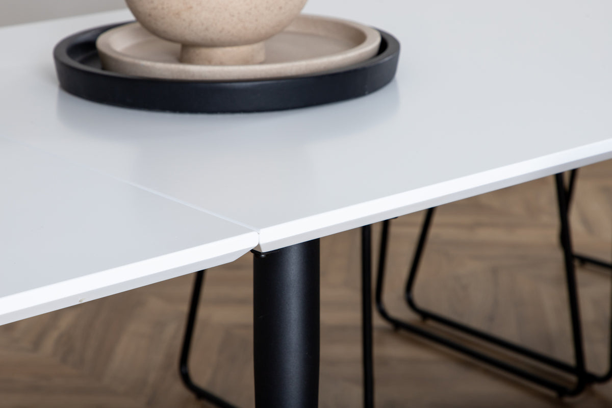 Rectangular Dining Table 76 x 195 x 90 White