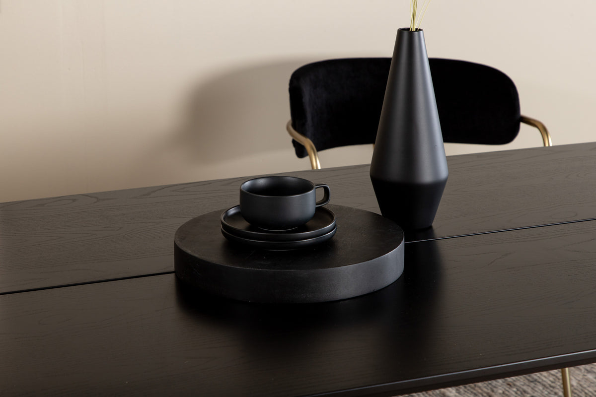 Pelle Rectangular Dining Table 190 x 90 Black