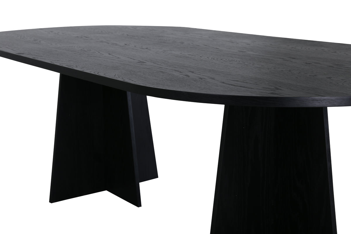 Bootcut Oval Dining Table 230 x 115 Black