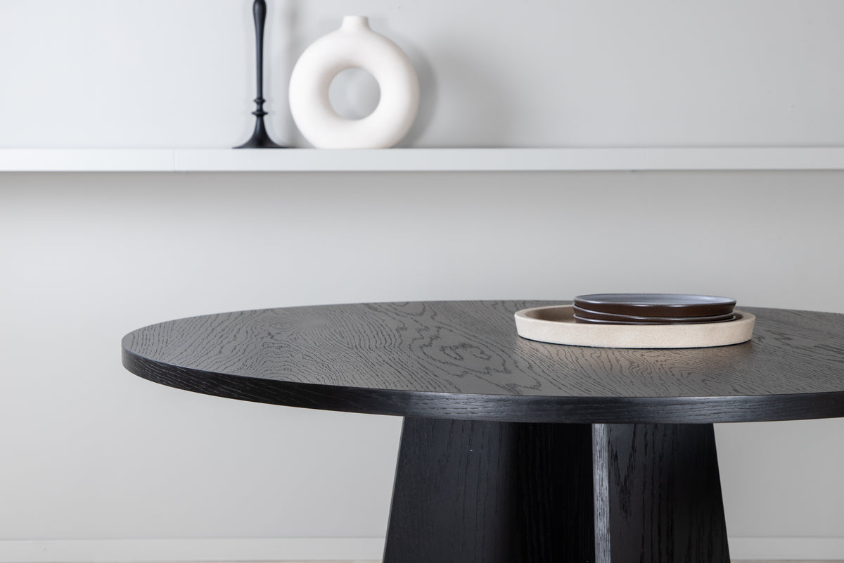 Bootcut Round Dining Table ⌀110 Black