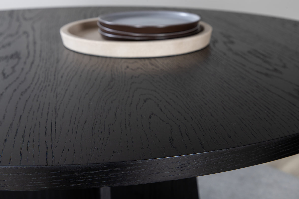 Bootcut Round Dining Table ⌀110 Black
