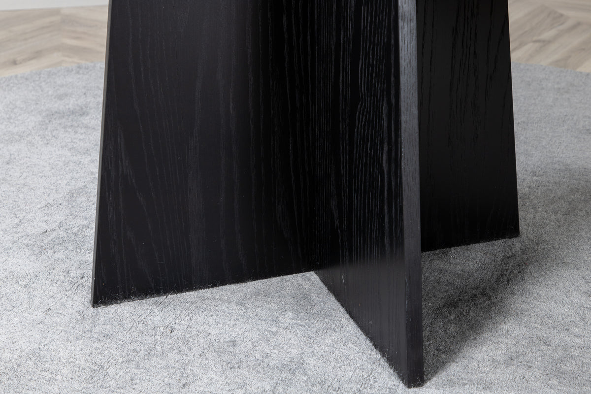 Bootcut Round Dining Table ⌀110 Black