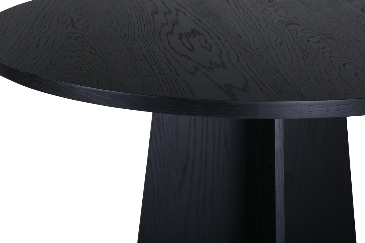 Bootcut Round Dining Table ⌀110 Black