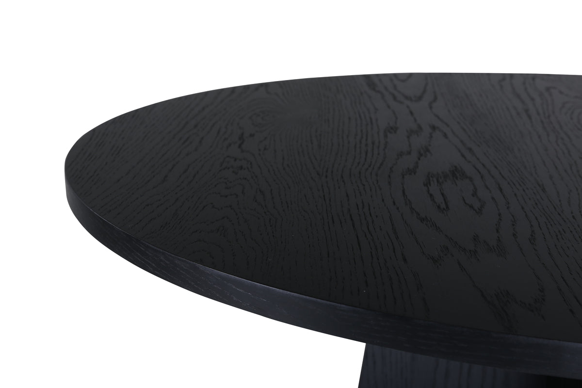 Bootcut Round Dining Table ⌀110 Black