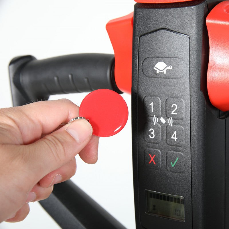 Elektrisk staplare Edge 1200 kg med litiumbatteri, lyfthöjd 1600 mm