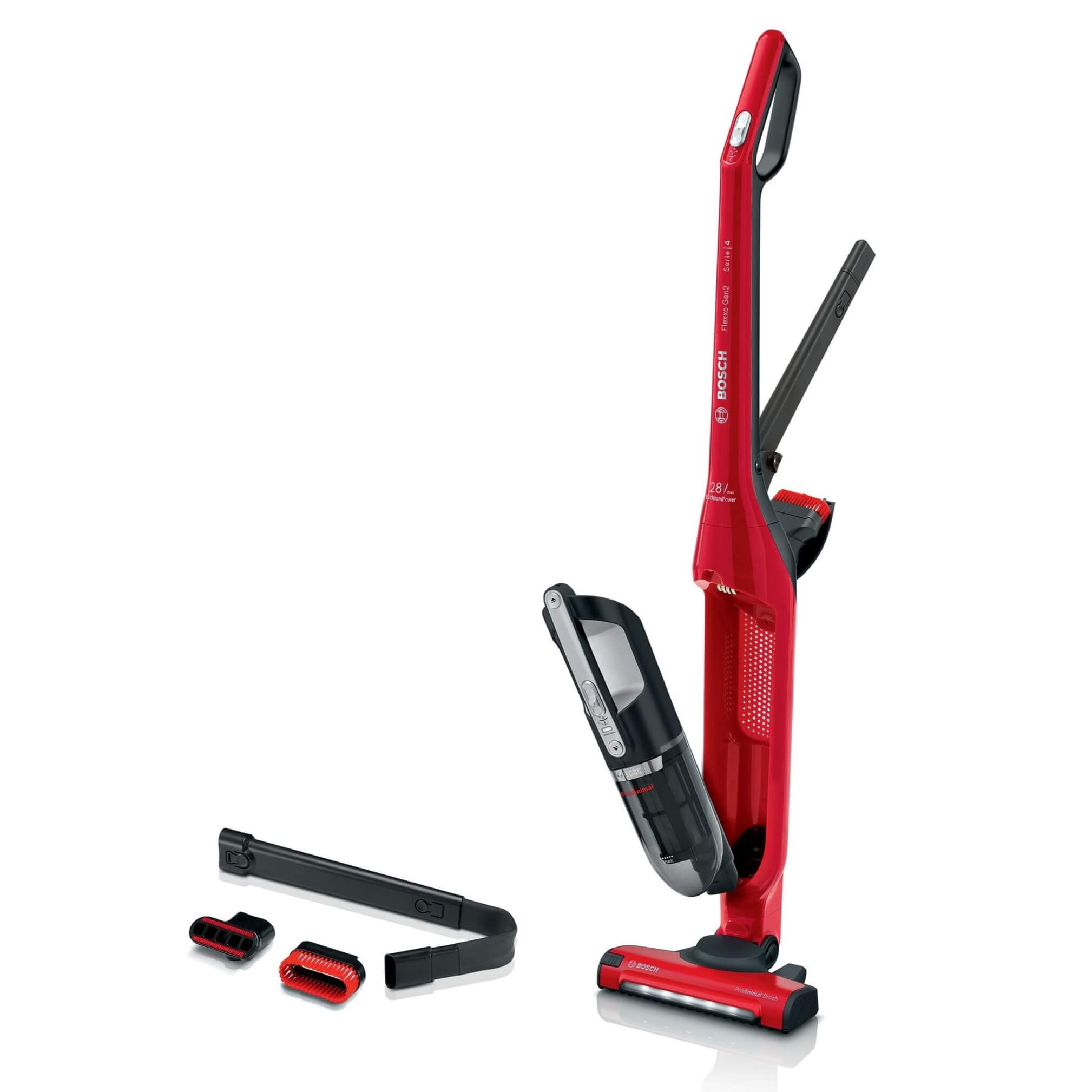 Series 4, Cordless vacuum cleaner, Flexxo Gen2 28Vmax ProAnimal, Red