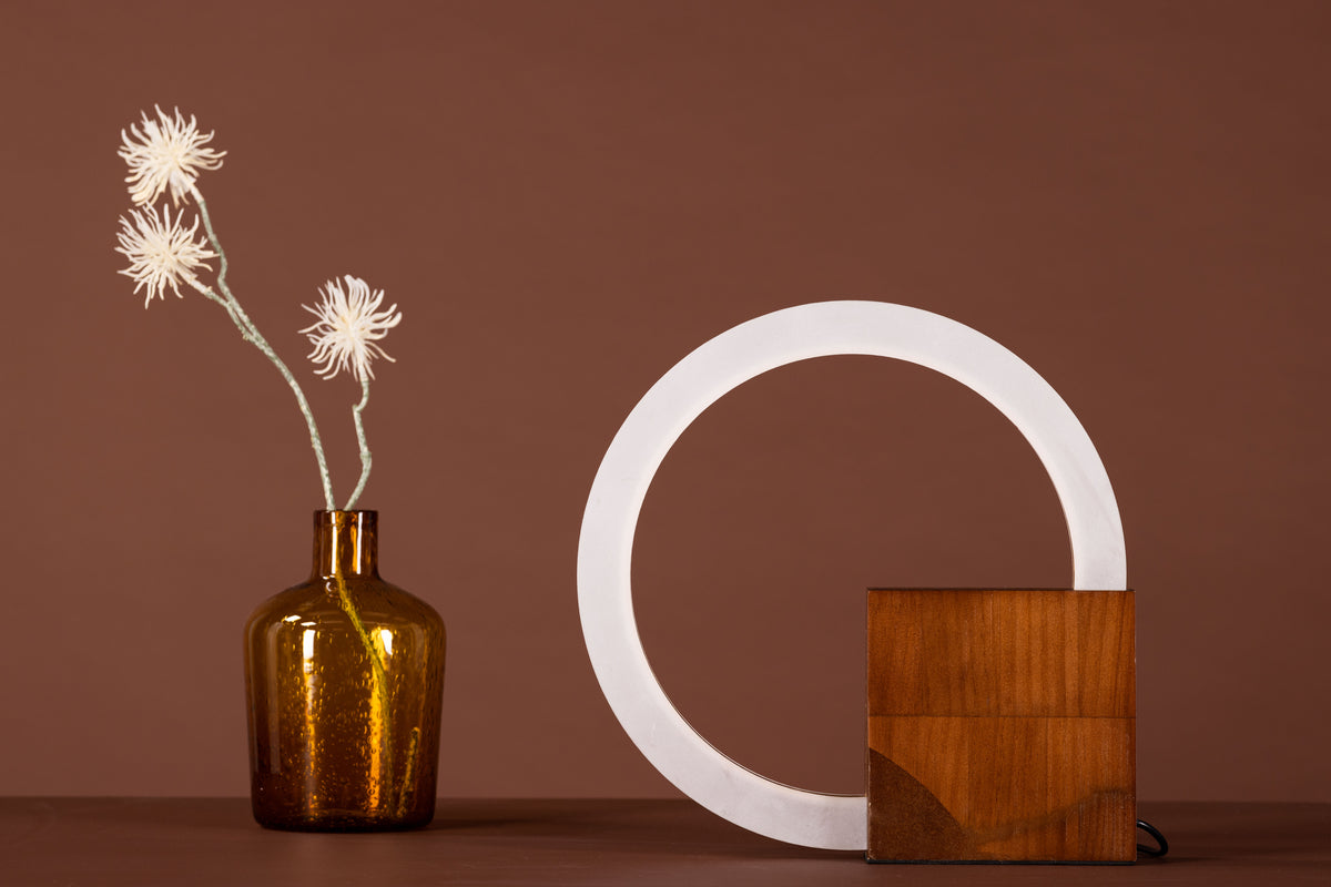 Brive Table Lamp Walnut