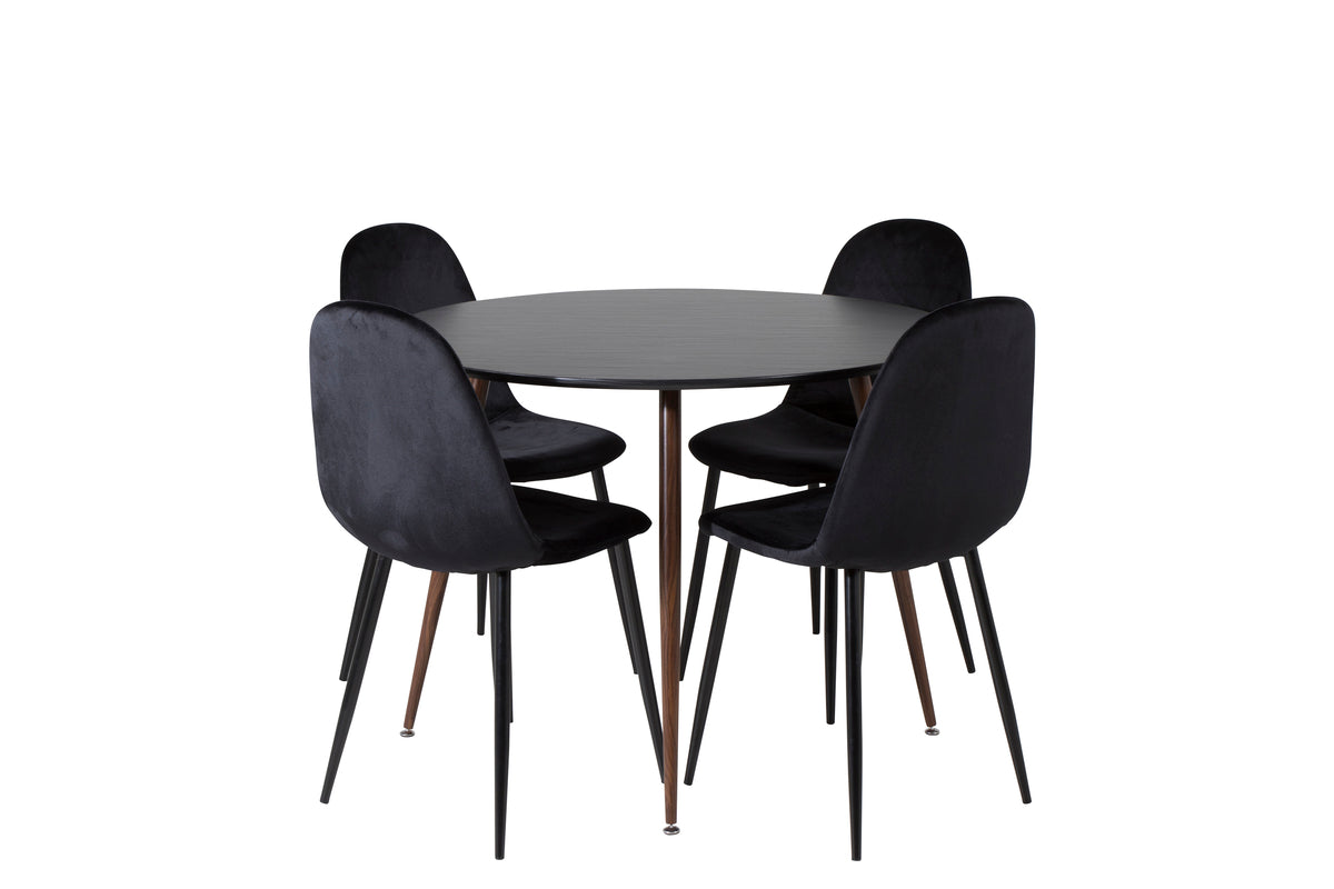 Plaza Round Dining Table ⌀100 Black