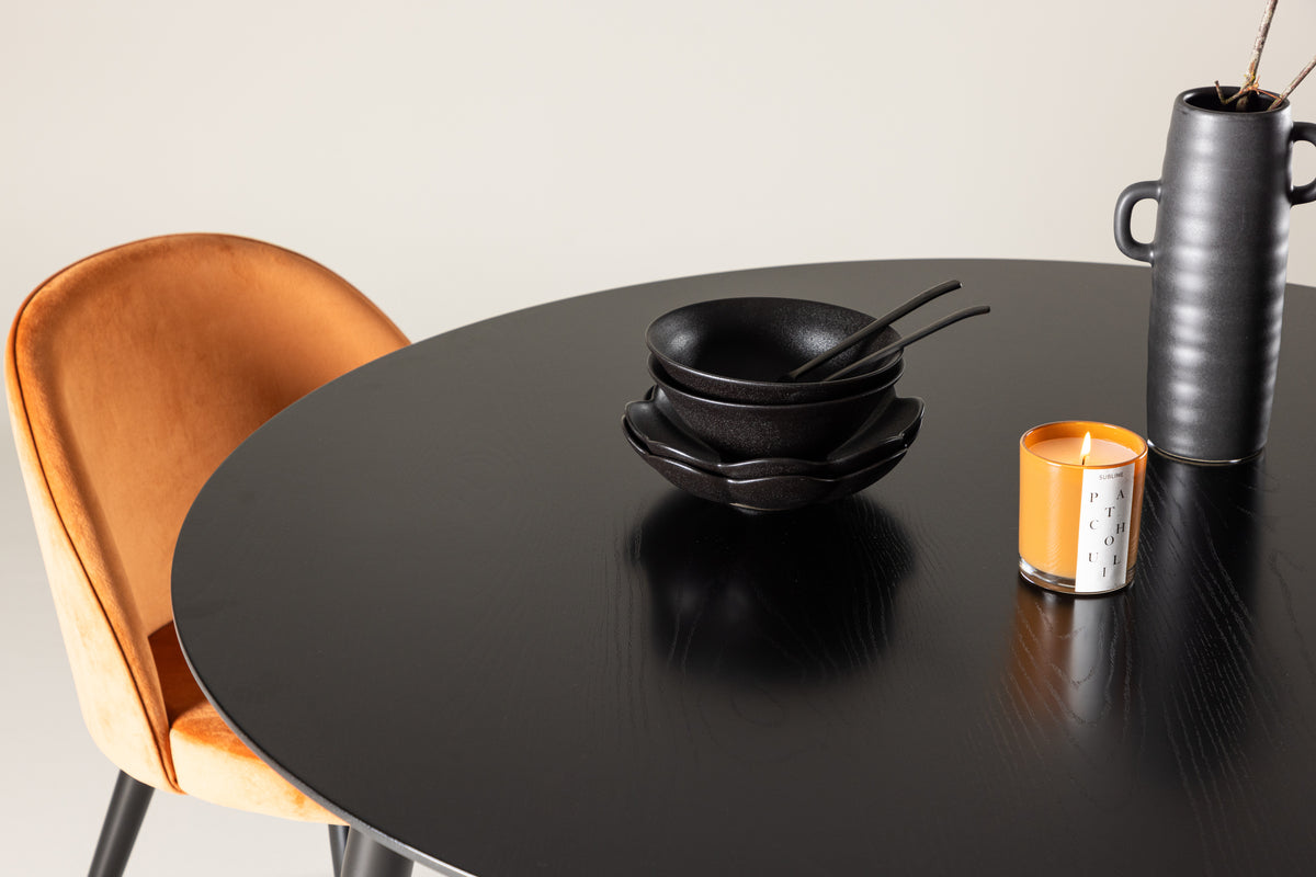 Dipp Round Dining Table ⌀115 Black