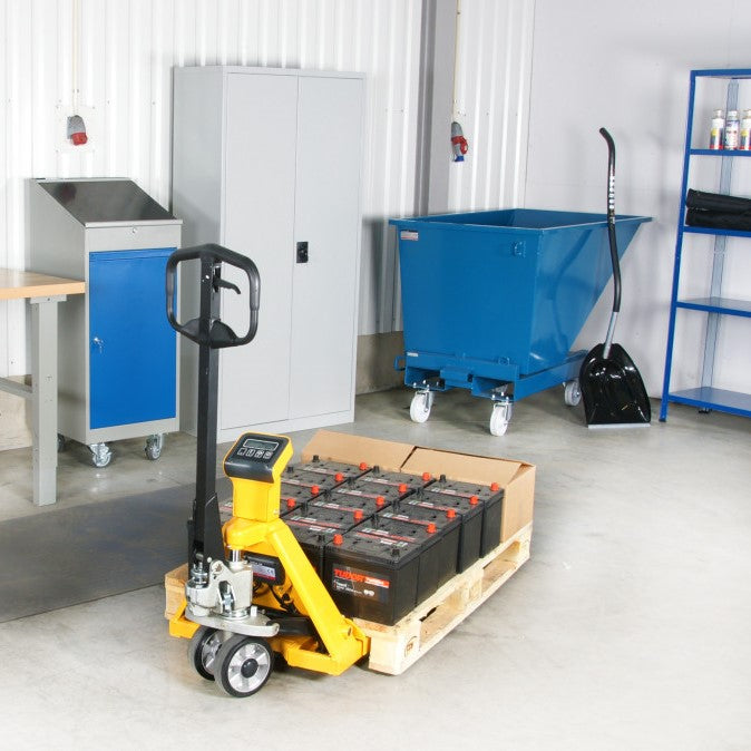 ACW 20S Vågvagn B/P – gaffelvagn med inbyggd våg och batteri