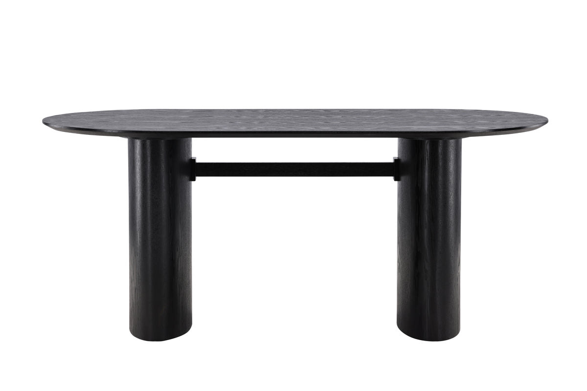 Isolde Oval Dining Table 180 x 90 Black