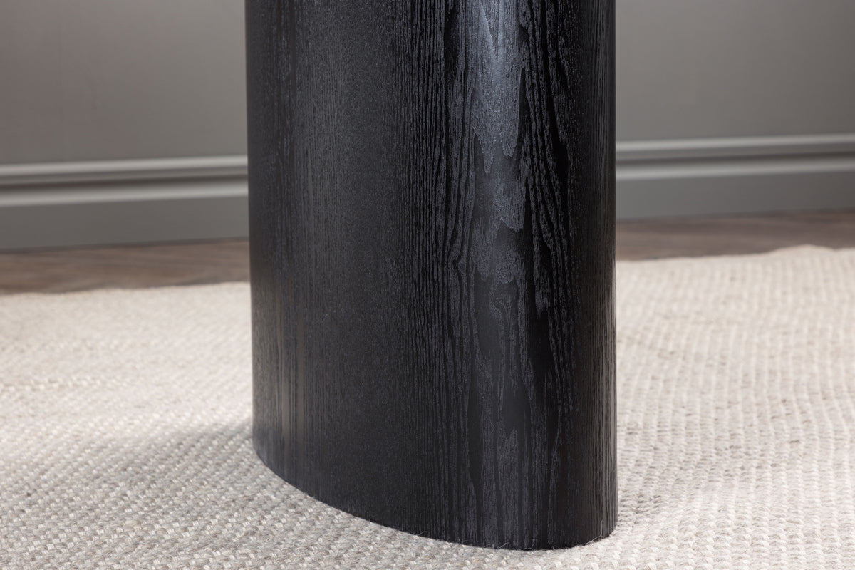 Isolde Oval Dining Table 180 x 90 Black