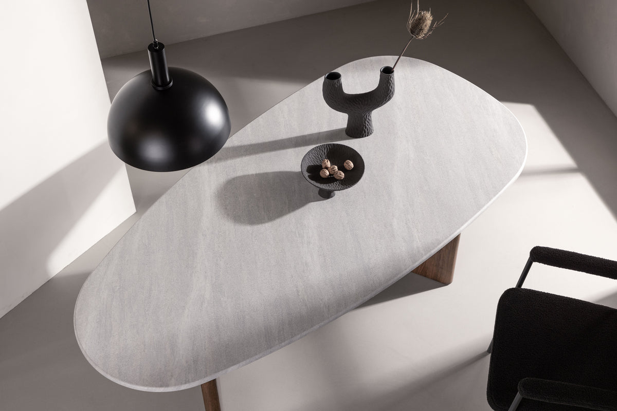 Grönvik Oval Dining Table 180 x 90 Light Grey